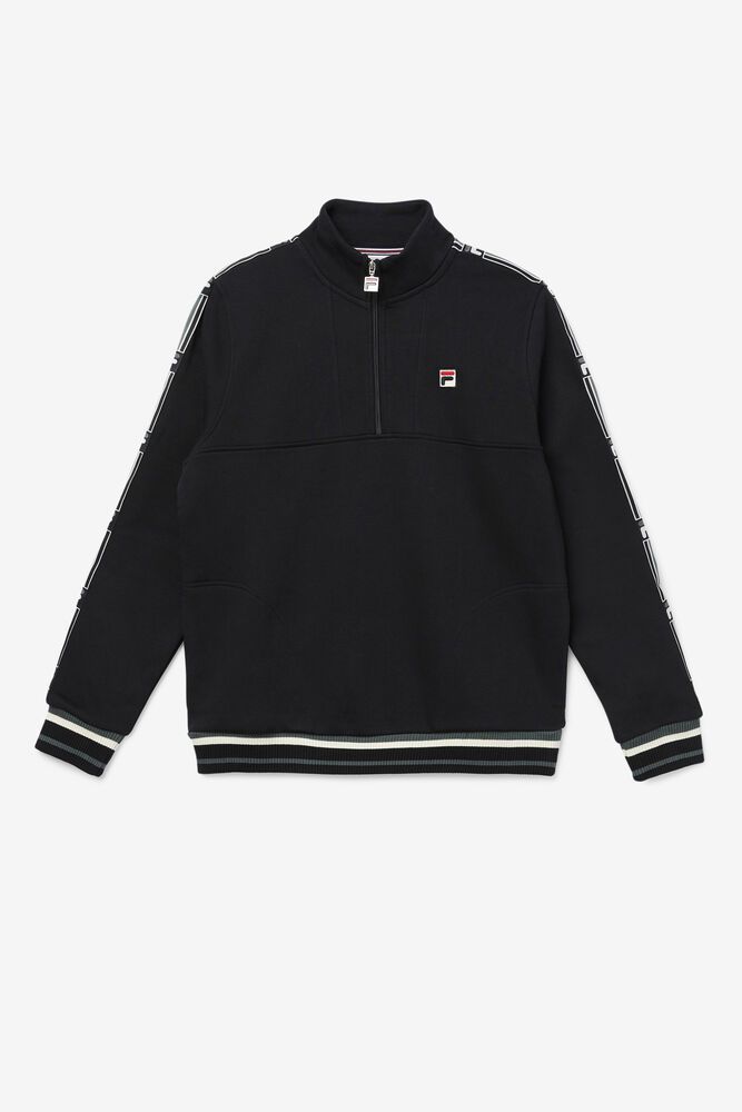 Fila Sweatshirt Mens Black - Murray 1/2 Zip - Philippines 4691258-BS